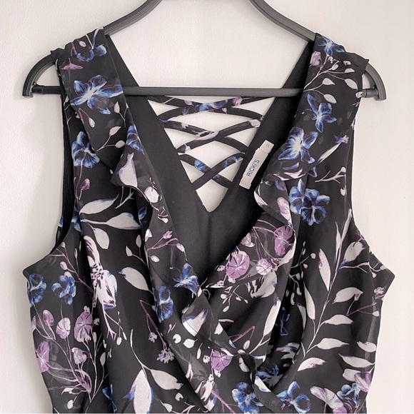 💗 RICKI’S Elegant Black Floral Maxi Dress - Picture 2 of 11